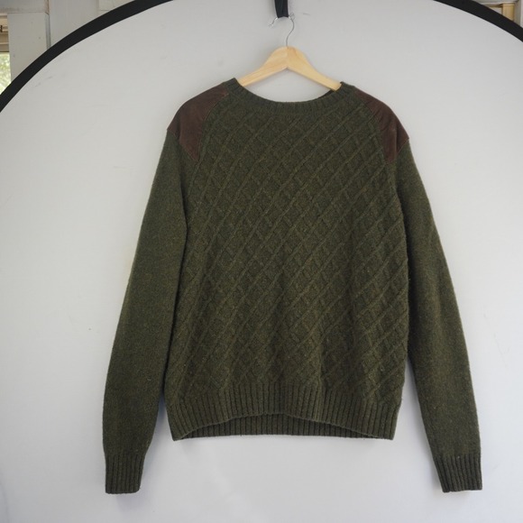 Telluride Clothing Co. Other - Telluride Clothing Men's Wool Sweater with Cordoroy Shoulder Patches M Grandpa